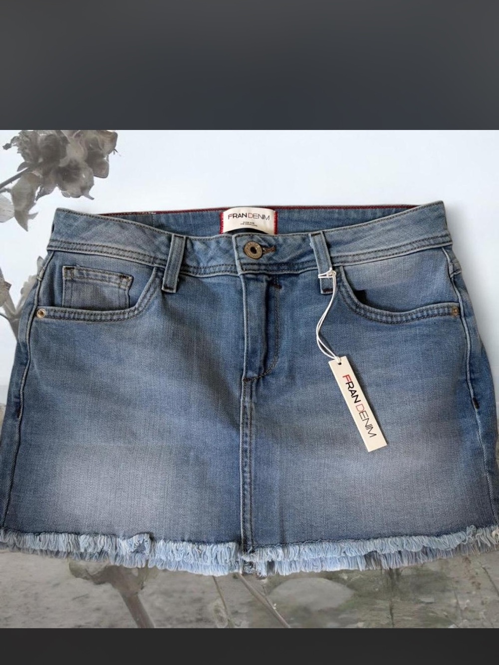 NWT Fran Denim "Olivia" Athletic Fit mini skirt